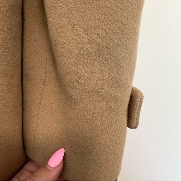 L.L. Bean Tan Lambswool Polo Three-Quarter Coat - Picture 7 of 9